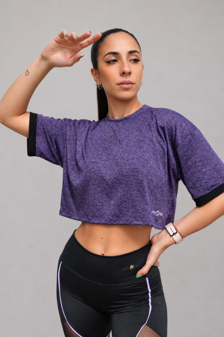 Remera Crop Violeta